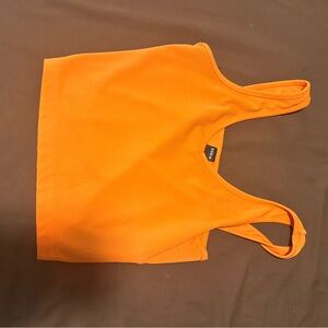 Orange Ribbed Tank Top